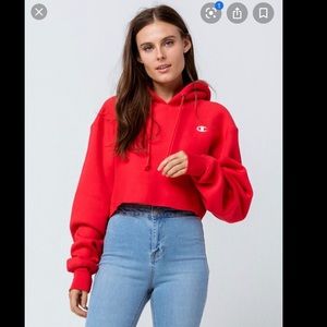 Champion Reverse Weave Cropped Cut Off Hoodie